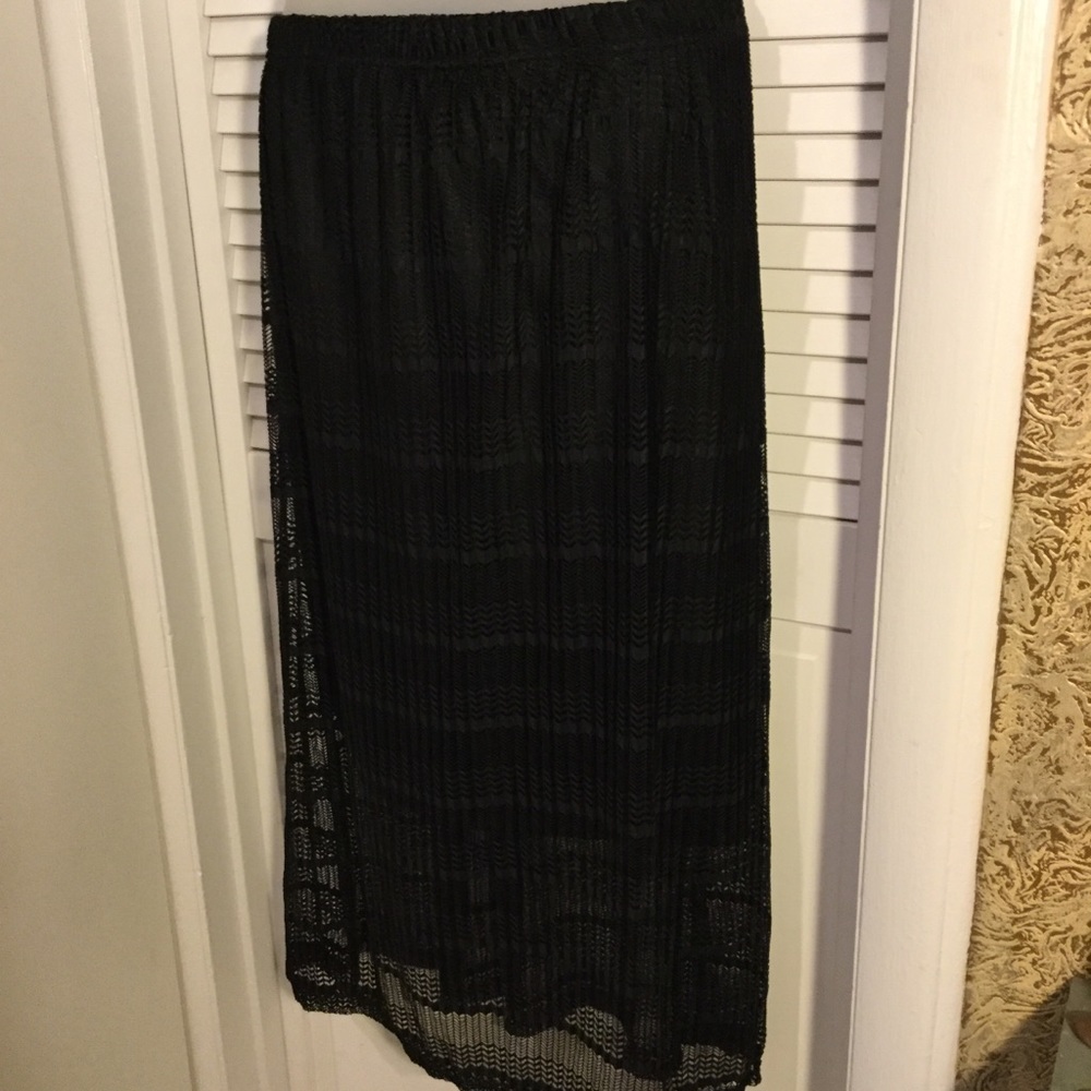 Rachel Rose XL black lace skirt